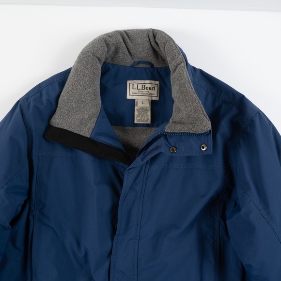 L.L. BEAN blue parka winter Anorak Jacket with Thinsulate size L - Picture 5 of 13